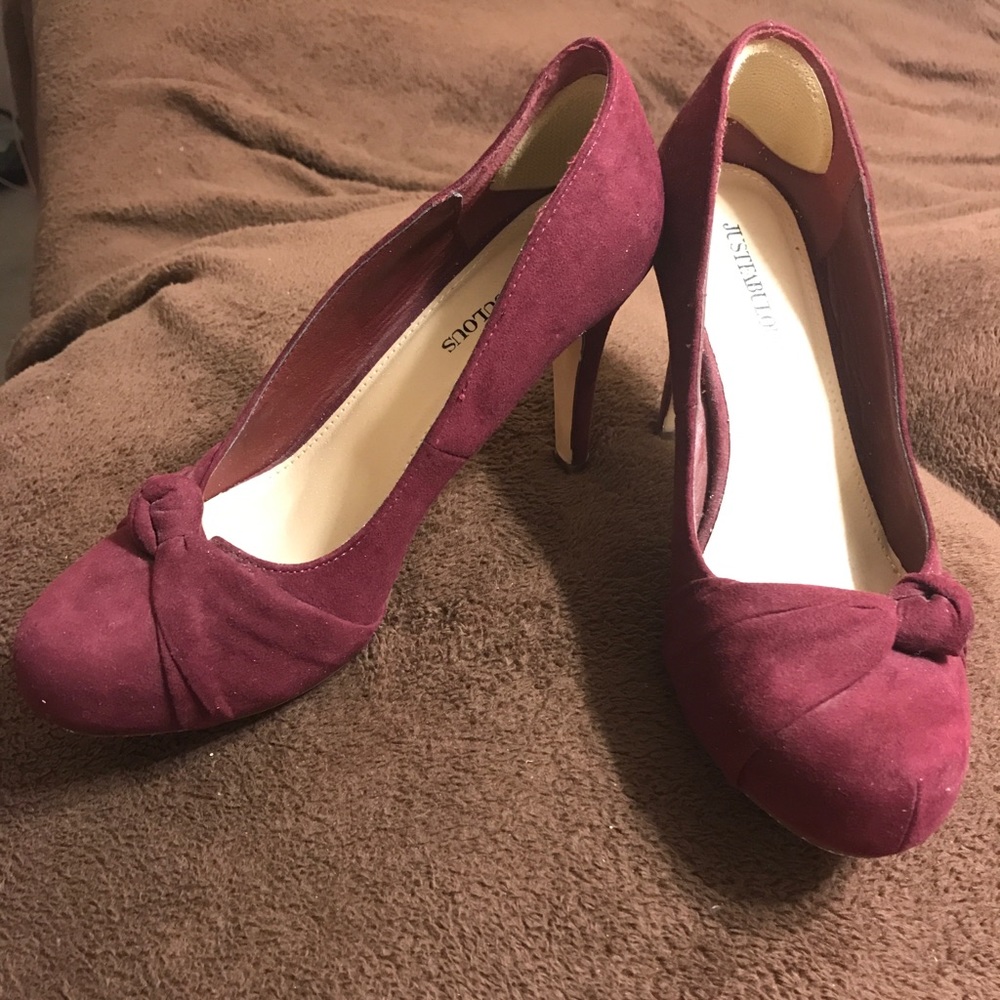 JustFab Maroon Heels